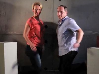 Татьяна Лазарева и Михаил Шац. Кадр из "Телевидение на коленке". Татьяна Лазарева и Михаил Шац. Кадр из "Телевидение на коленке".