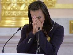 Елена Исинбаева на встрече с Путиным, 27.7.16. Фото: veved.ru