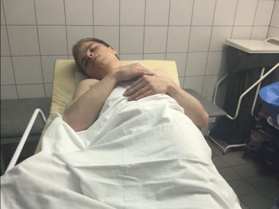 Избитый волонтер штаба Навального Александр Туровский. Фото: twitter.com/serukanov_v Избитый волонтер штаба Навального Александр Туровский. Фото: twitter.com/serukanov_v