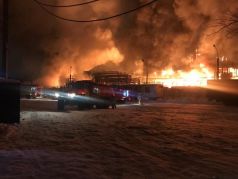 Пожар на территории химического завода. Фото: МЧС