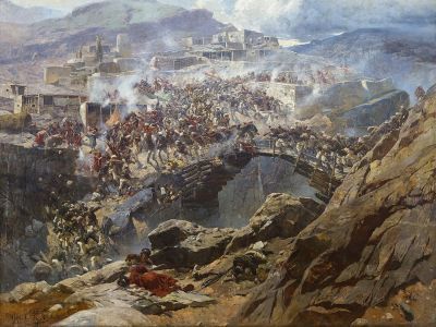 "Штурм Ахульго русскими войсками". Ф.А. Рубо. 1839 год. "Штурм Ахульго русскими войсками". Ф.А. Рубо. 1839 год.