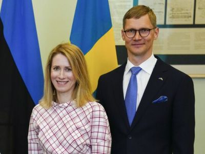 Кая Каллас и Арво Халлик. Фото: Pavel Golovkin / AP Кая Каллас и Арво Халлик. Фото: Pavel Golovkin / AP