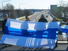 Пикет против депортации из Финляндии в Россию. Фото: Юрий Щербачев